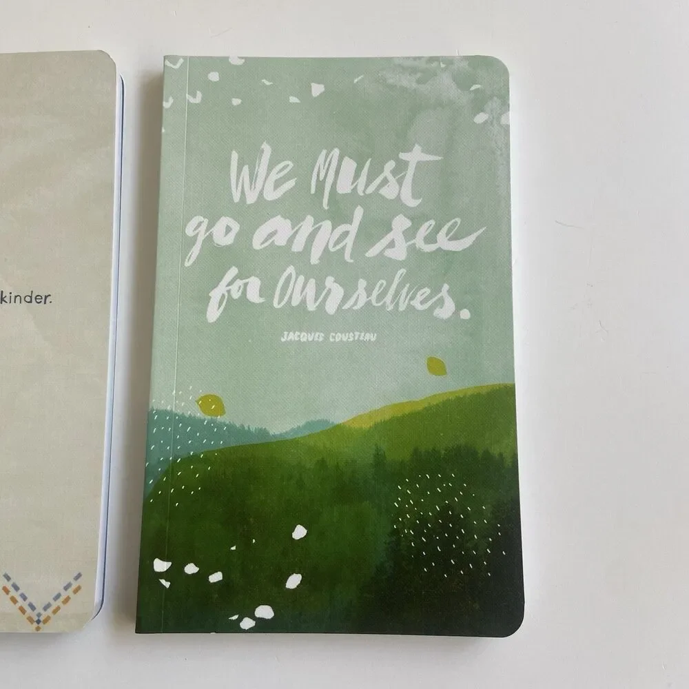 3PCS Compendium Softcover Journal Notebooks Illustrated Quotes Lined Pages NEW